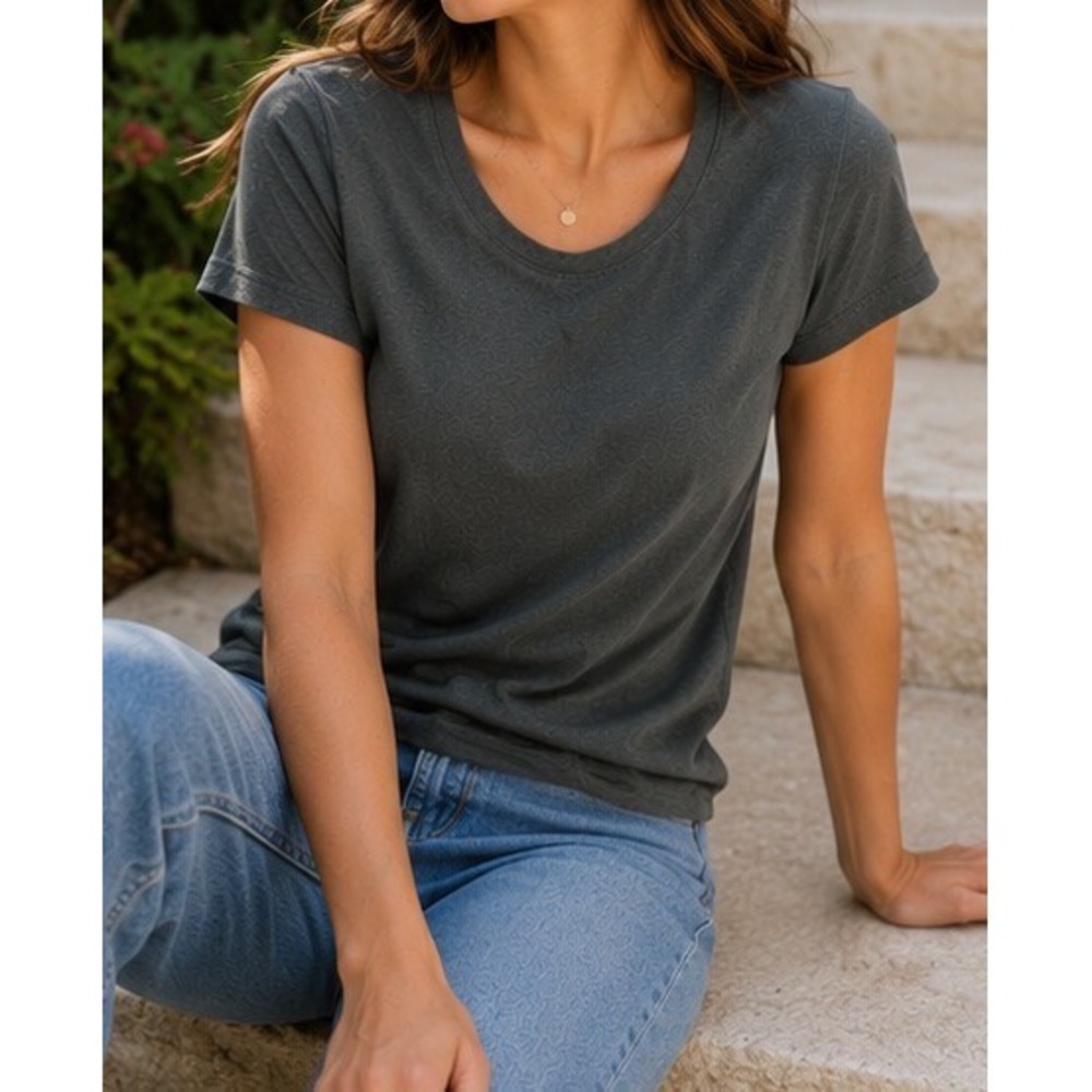 No Boundaries Womens Olive Green Short Sleeve Scoop Neck T-Shirt Size L 11-13